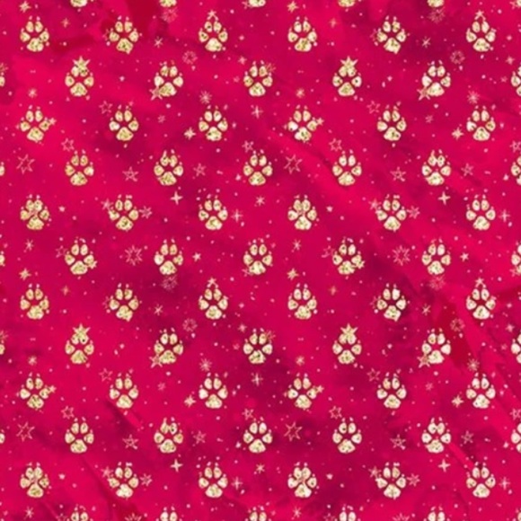 SALE! Red Christmas Dog Paws Holiday Leggings Soft - Picture 5 of 5